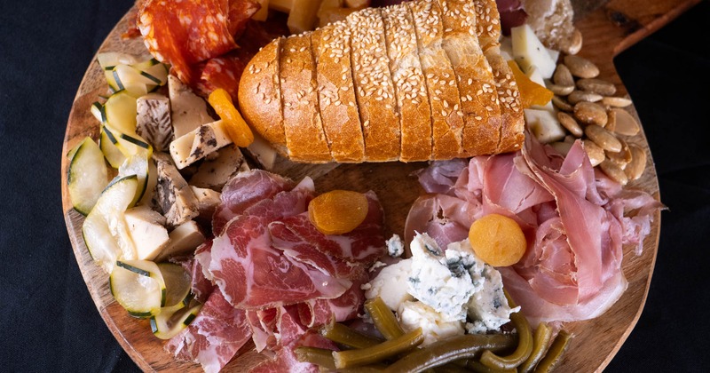 Charcuterie board, top view