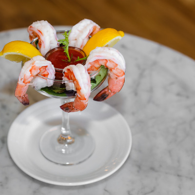 Shrimp cocktail.