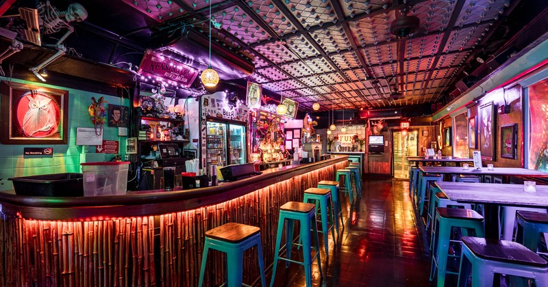 Interior, bar and seating area