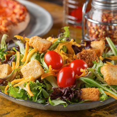 A served side salad.