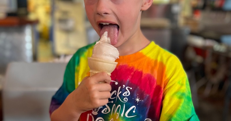 Child eating ice cream