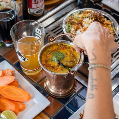 Dal Tadka dish, a blend of three types of lentils.