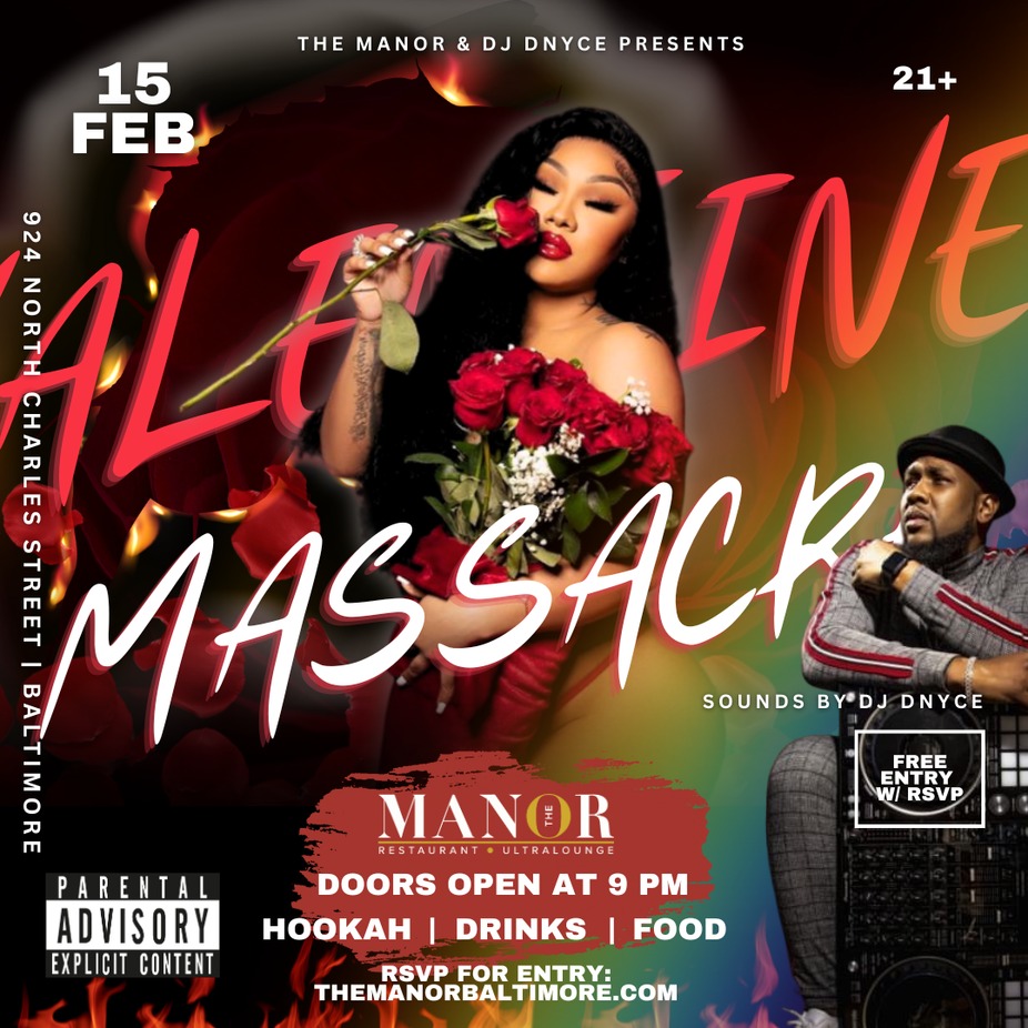 Valentine Massacre Party @ The Manor event photo