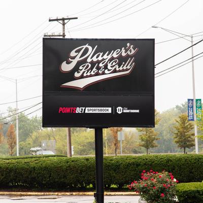 Exterior, Player's Pub & Grill sign