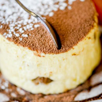 Close up of tiramisu