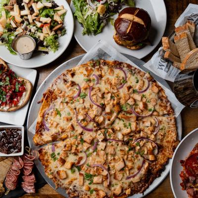 BBQ chicken pizza.