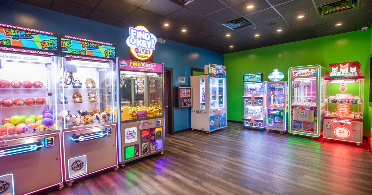 Interior, game room, consoles