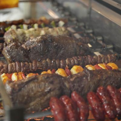 Lots of meat grilling.