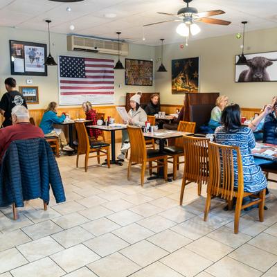 Restaurant dining area.