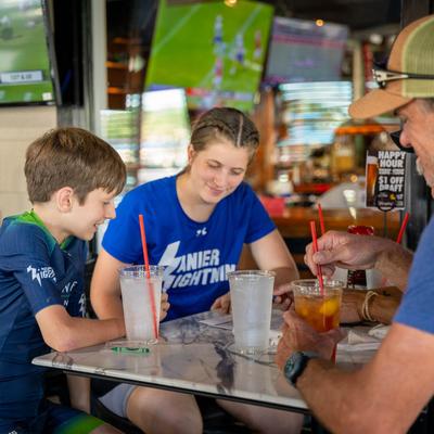 Customers having drinks.