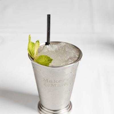 Ginger Mint Julep served in a steel cup