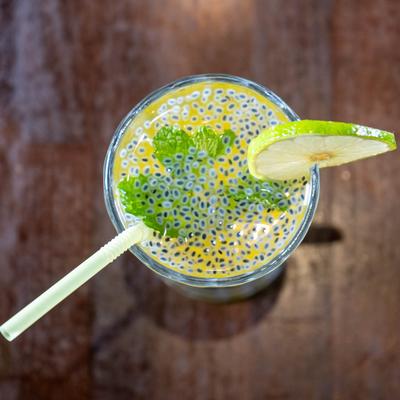 Lime Soda, top view.