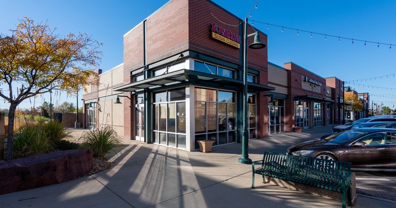 Exterior, corner view of restaurant