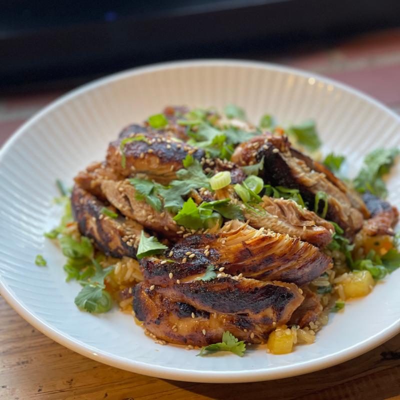 Terry-yaki chicken & pineapple fried rice photo