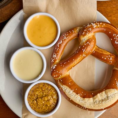 Brick oven salted pretzel.