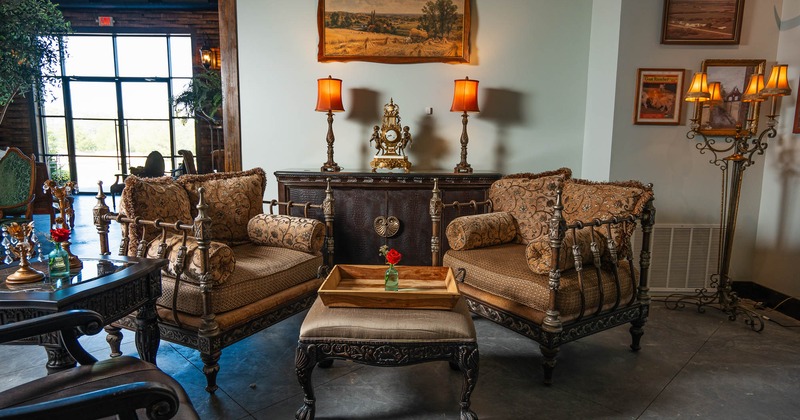 Interior, seating place with armchairs and table