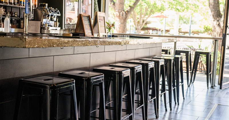 Bar stools and counter