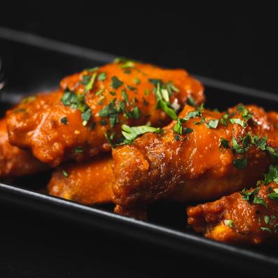Red Fox Hot Sauce chicken wings.
