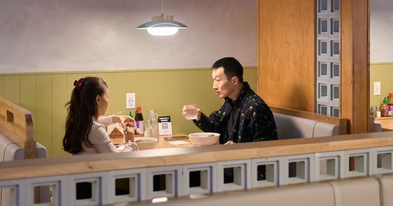 Interior, dining booths
