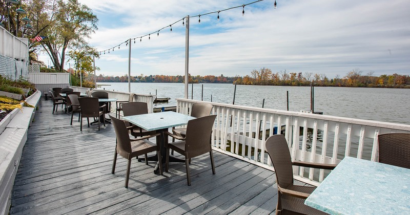 Exterior, seating area with the view
