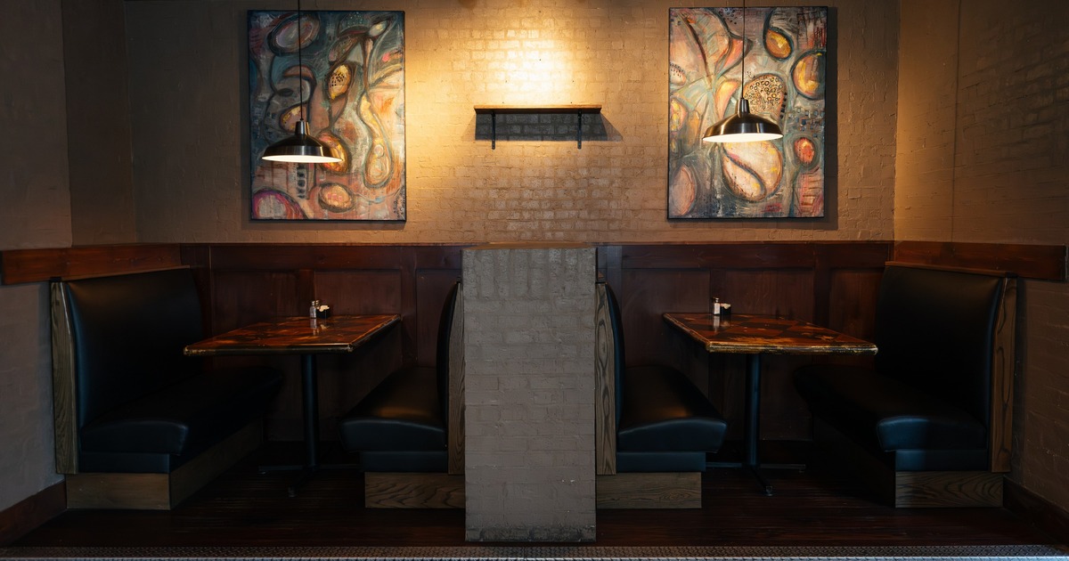 Cozy seating booths