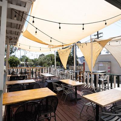 Outside tables on patio