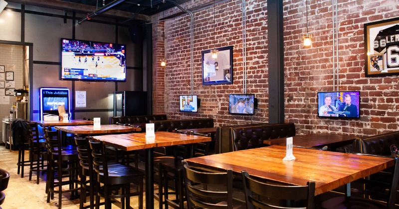 Several tables in dining area