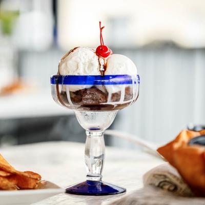 The Salted Caramel Brownie Sundae, served.