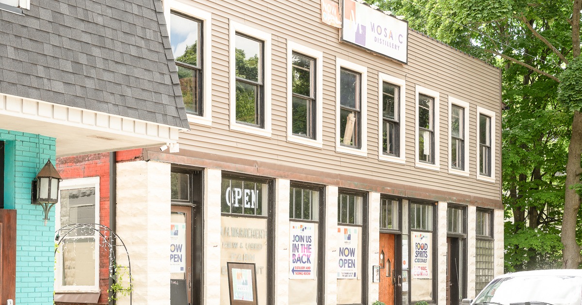 Exterior, angle view to front of restaurant