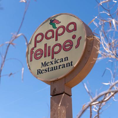 The restaurant's sign outside.