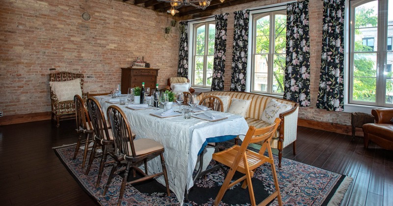 Interior, dining area waiting for the guests