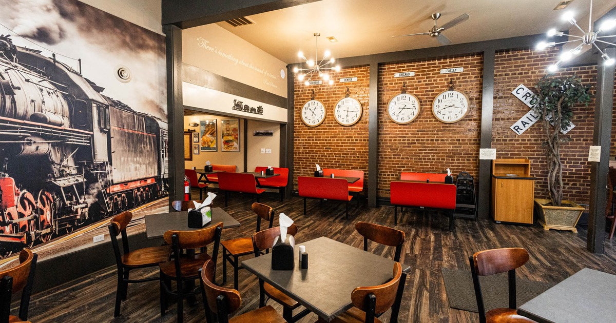 Interior, wide view of dining area