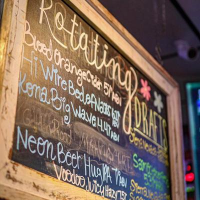 The blackboard with specials.