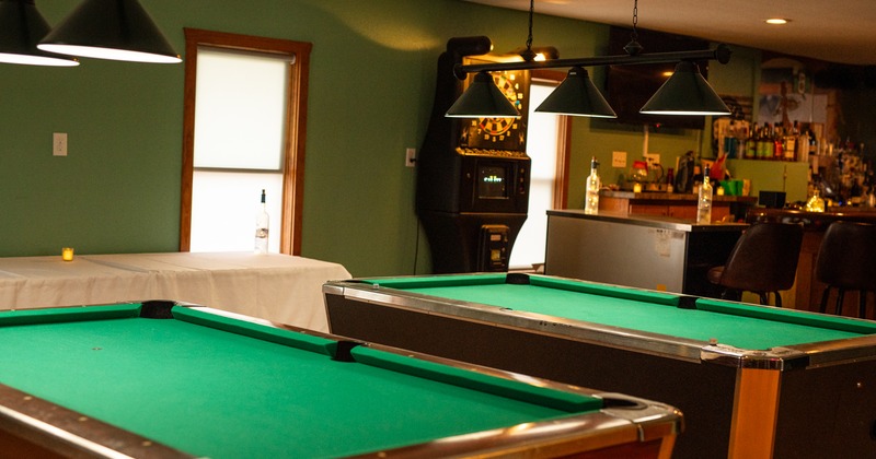 Pool room and tables