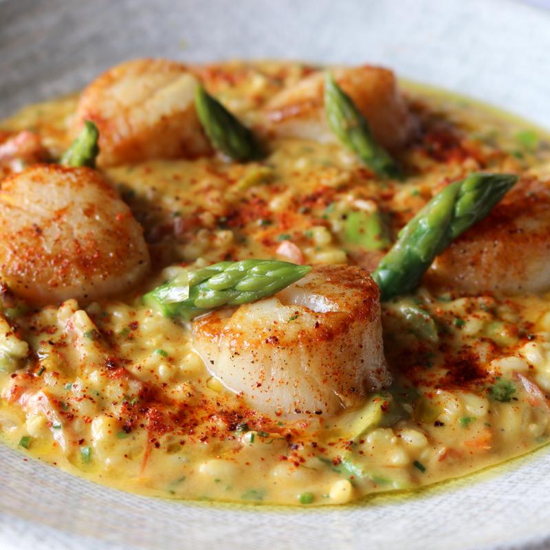 Risotto De Saint Jacques Au Safran photo