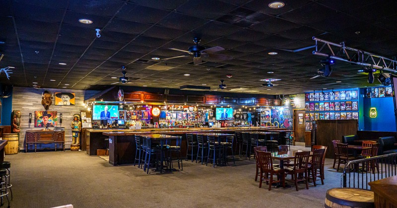 Interior, seating and bar areas