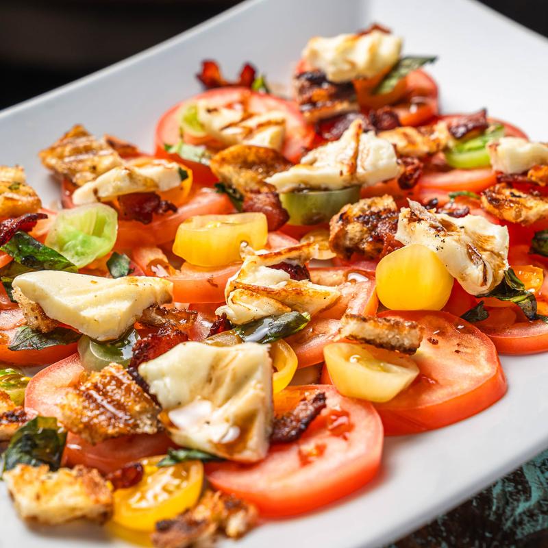 menu item 1 of 7, Tomato Haloumi Salad