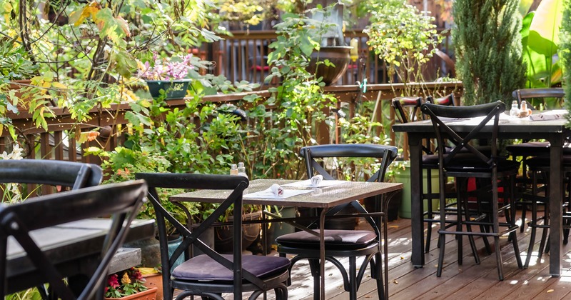 Exterior, chairs and tables