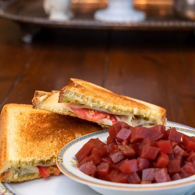 Margarita sandwich with pickled beets