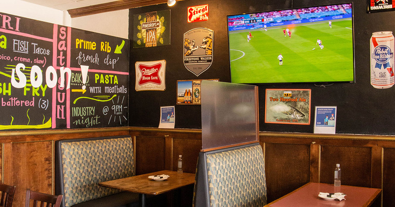 Interior, restaurant booths