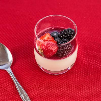 Panna Cotta dessert with berries