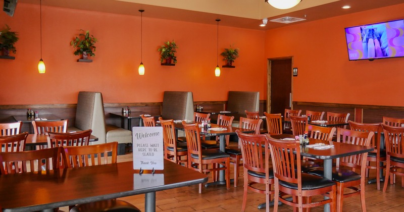 interior, diner area, tables, chairs, booths
