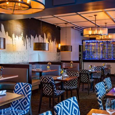 The Peachtree room with wine wall