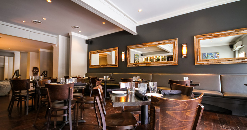 Tables neatly grouped