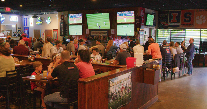 Interior, tables full of guests