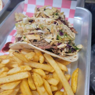 Kalua Smoked Pork tacos.