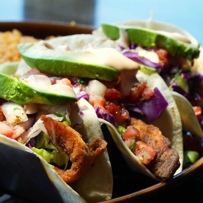 Fish tacos, close-up shot