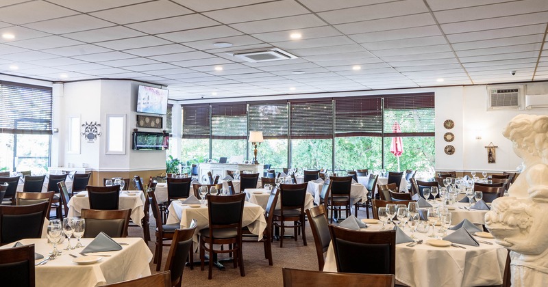 Restaurant interior, main seating area