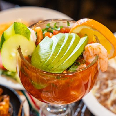 Shrimp cocktail.