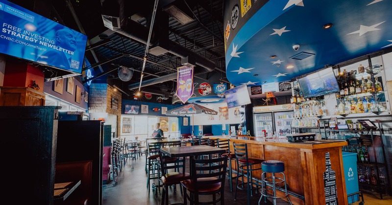 Interior of the restaurant with decorations